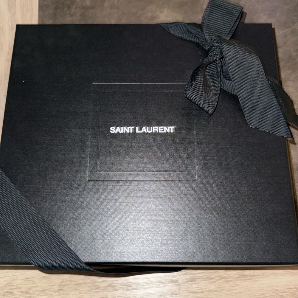 Saint Laurent Lou Cassandra Tassel Croco Embossed Crossbody Shoulder Bag Camera